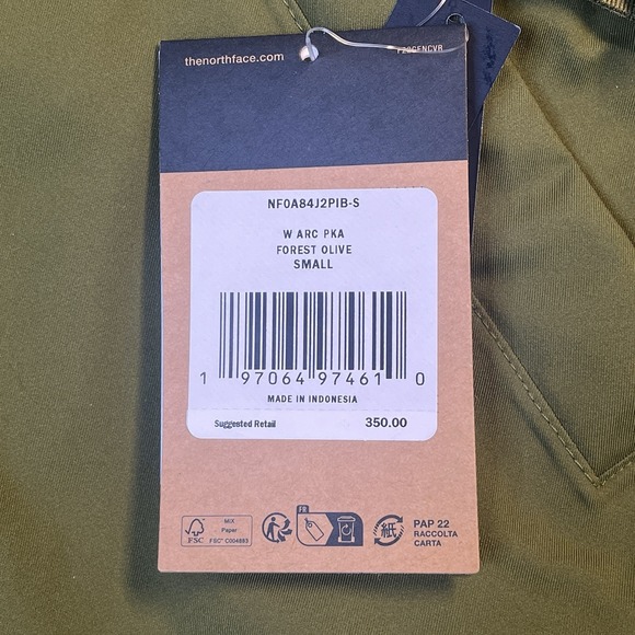 The North Face Arctic Parka Women's Small 600 Down Fill Forest Olive New $350 - Picture 11 of 11